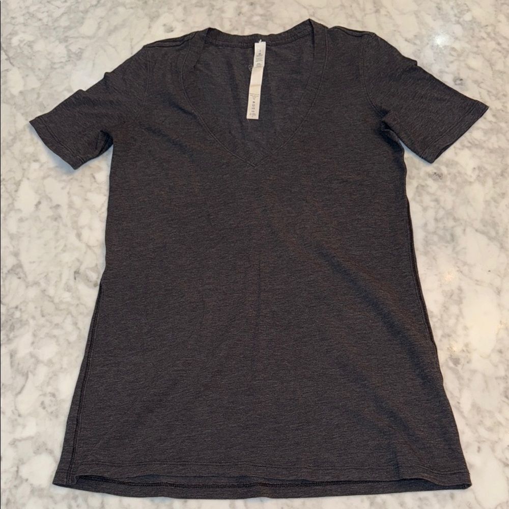Women's V-Neck Gray Top